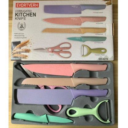 Set de Cocina 6 en 1 de Acero Inoxidable – Cortes rápidos, fáciles y sin esfuerzo