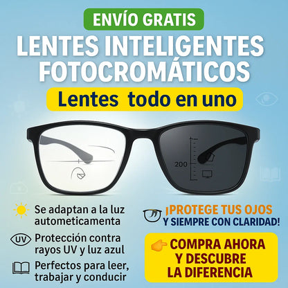 Gafas Multifocales Fotocromáticas con Filtro Luz Azul TR90 (Todo en uno)