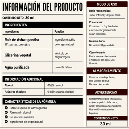 Ashwagandha en Gotas – Tu Calma Gota a Gota