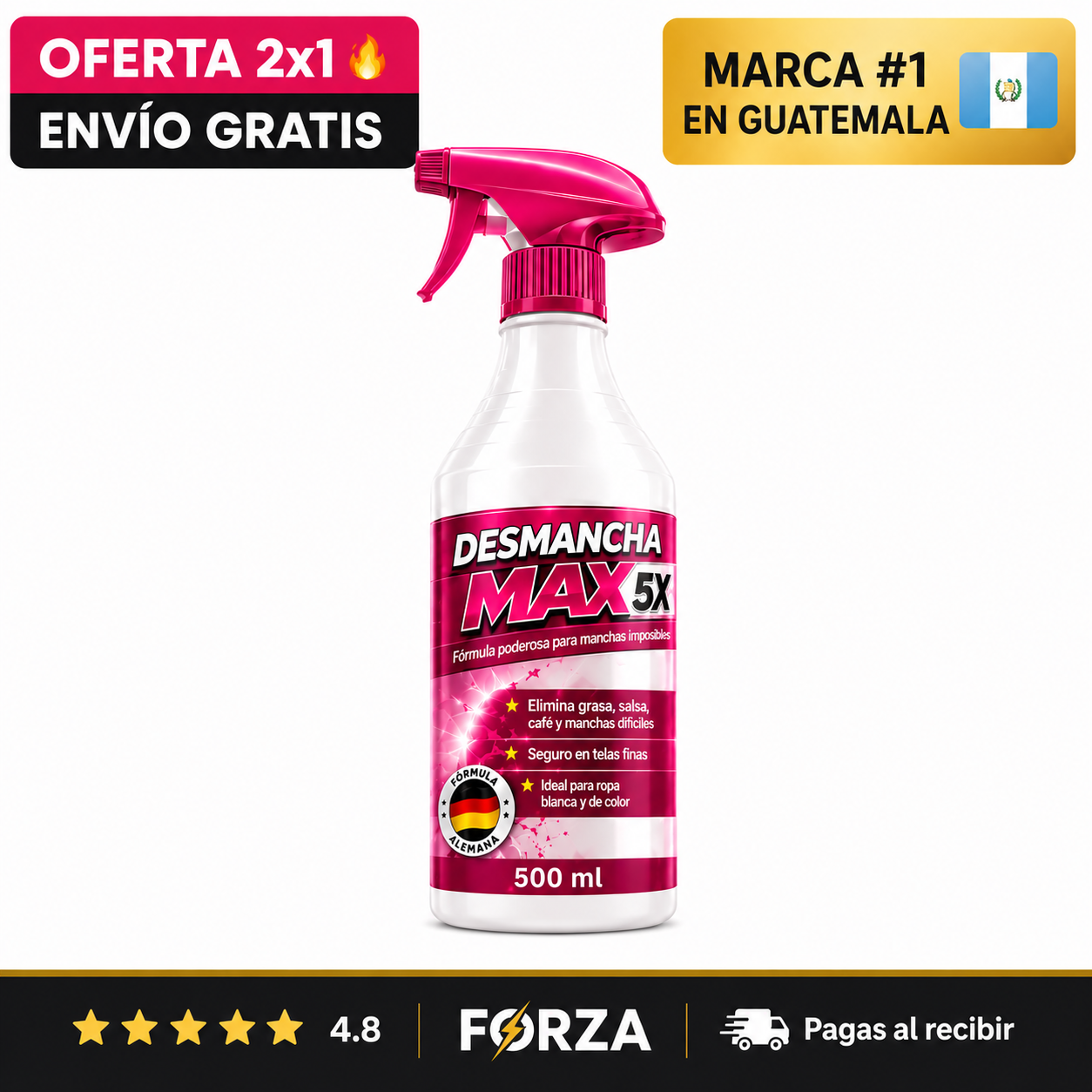 Desmancha Max – Adiós a las Manchas Difíciles