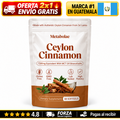 Canela de Ceylán Auténtica · Bienestar Metabólico · 40+