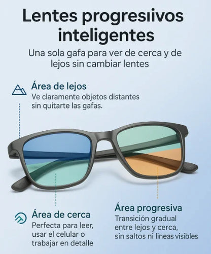 Gafas Multifocales Fotocromáticas con Filtro Luz Azul TR90 (Todo en uno)