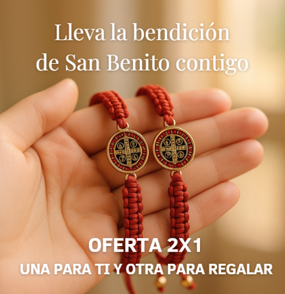 Pulsera San Benito, Amuleto de Protección - 2X1